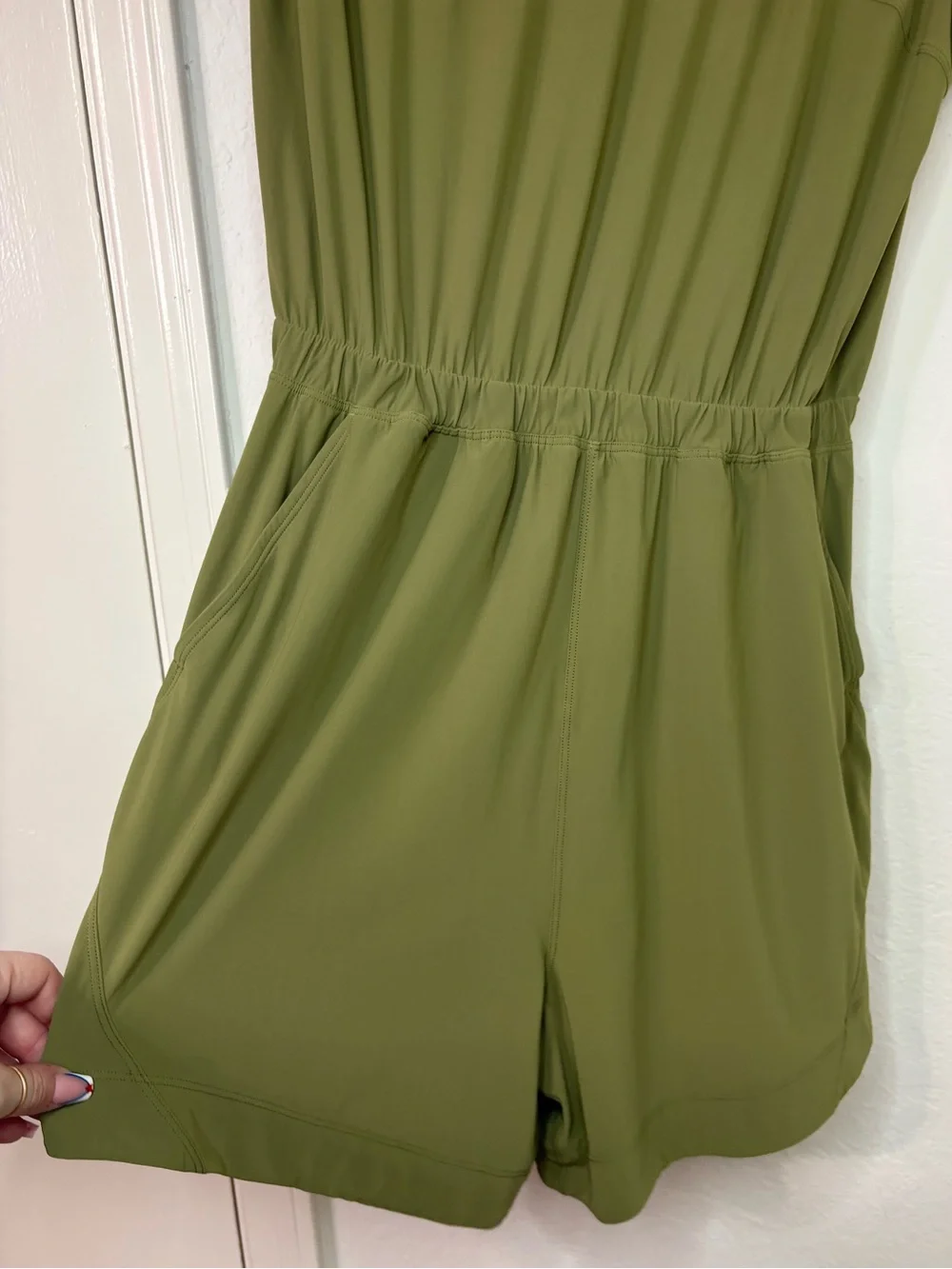 Lululemon Lightweight High-Neck Romper Bronze Green size 6
